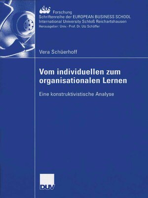 cover image of Vom individuellen zum organisationalen Lernen